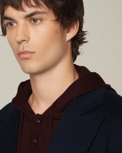 Cappotto monopetto Double in Cashmere blu