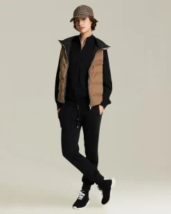 Cardigan donna con zip nero 100% Cashmere