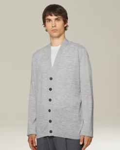 Cardigan In Blend Di Lana E Seta