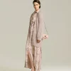 Cardigan scollo a V trecce in Cashmere e Seta