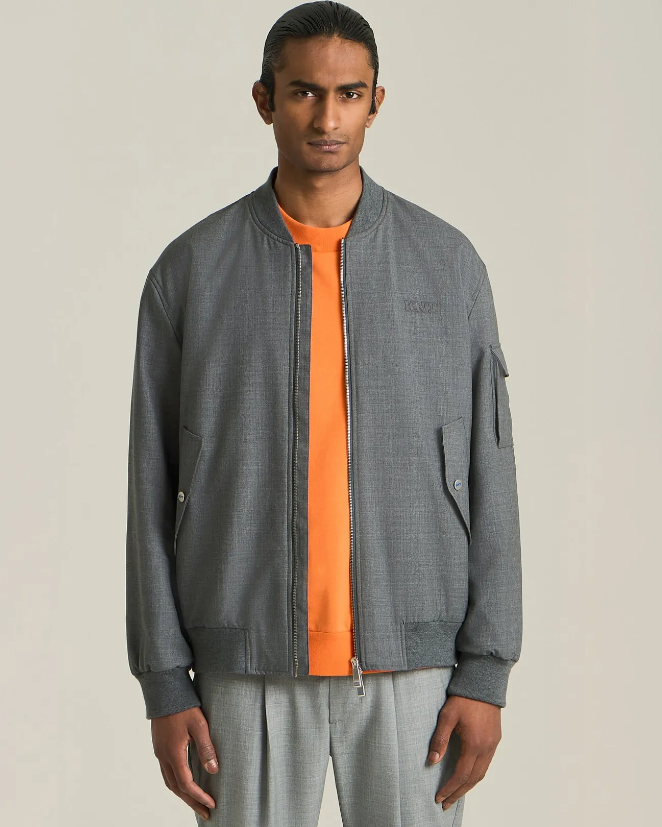 GIACCA BOMBER IN LANA KNT