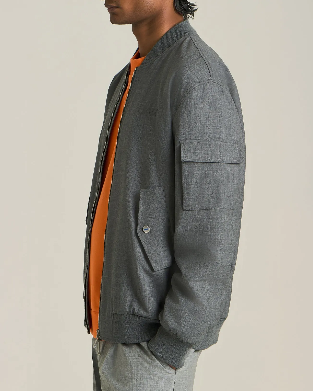 GIACCA BOMBER IN LANA KNT