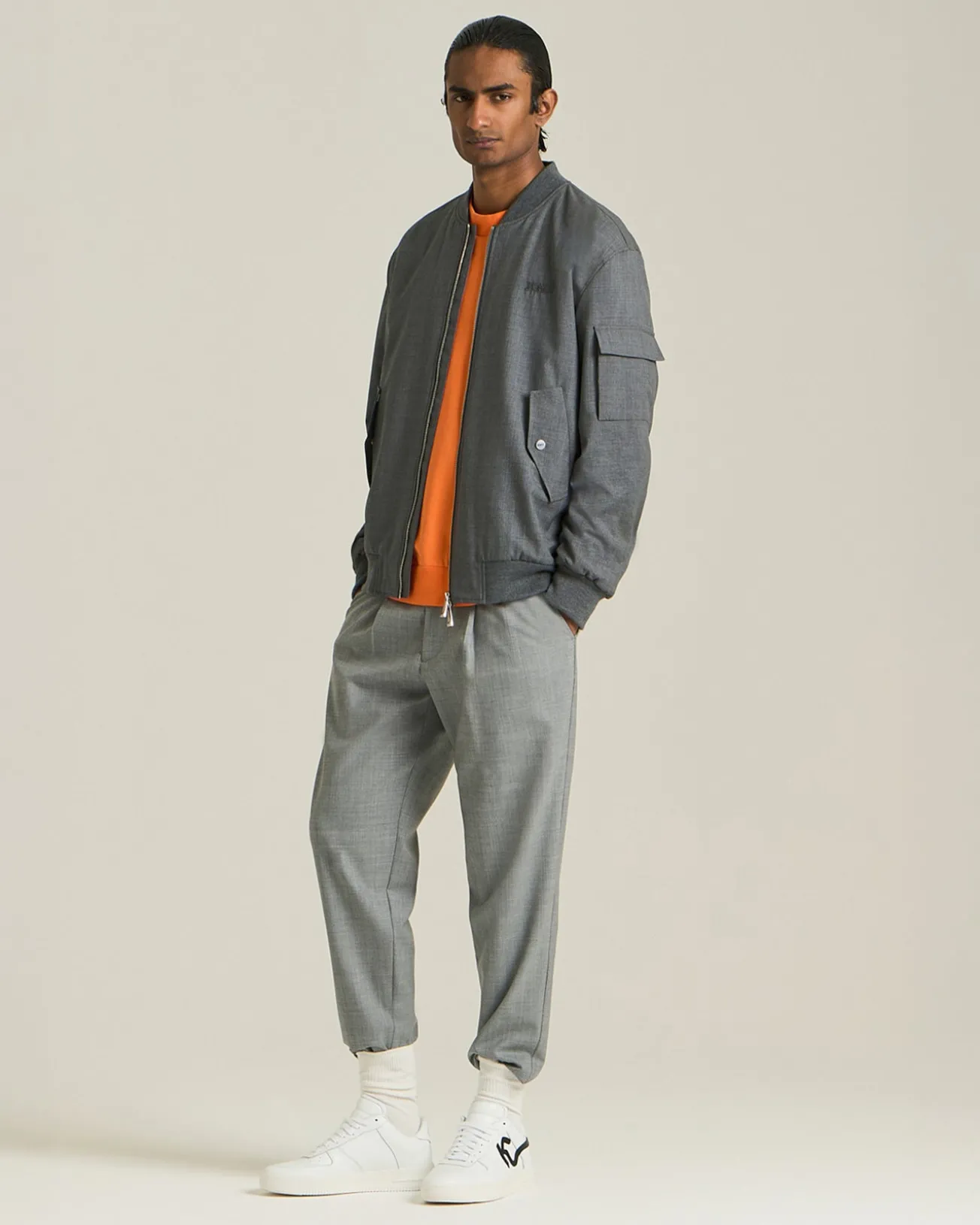 GIACCA BOMBER IN LANA KNT