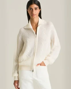 GIACCA BOMBER IN MAGLIA DI CASHMERE, SETA E VISCOSA