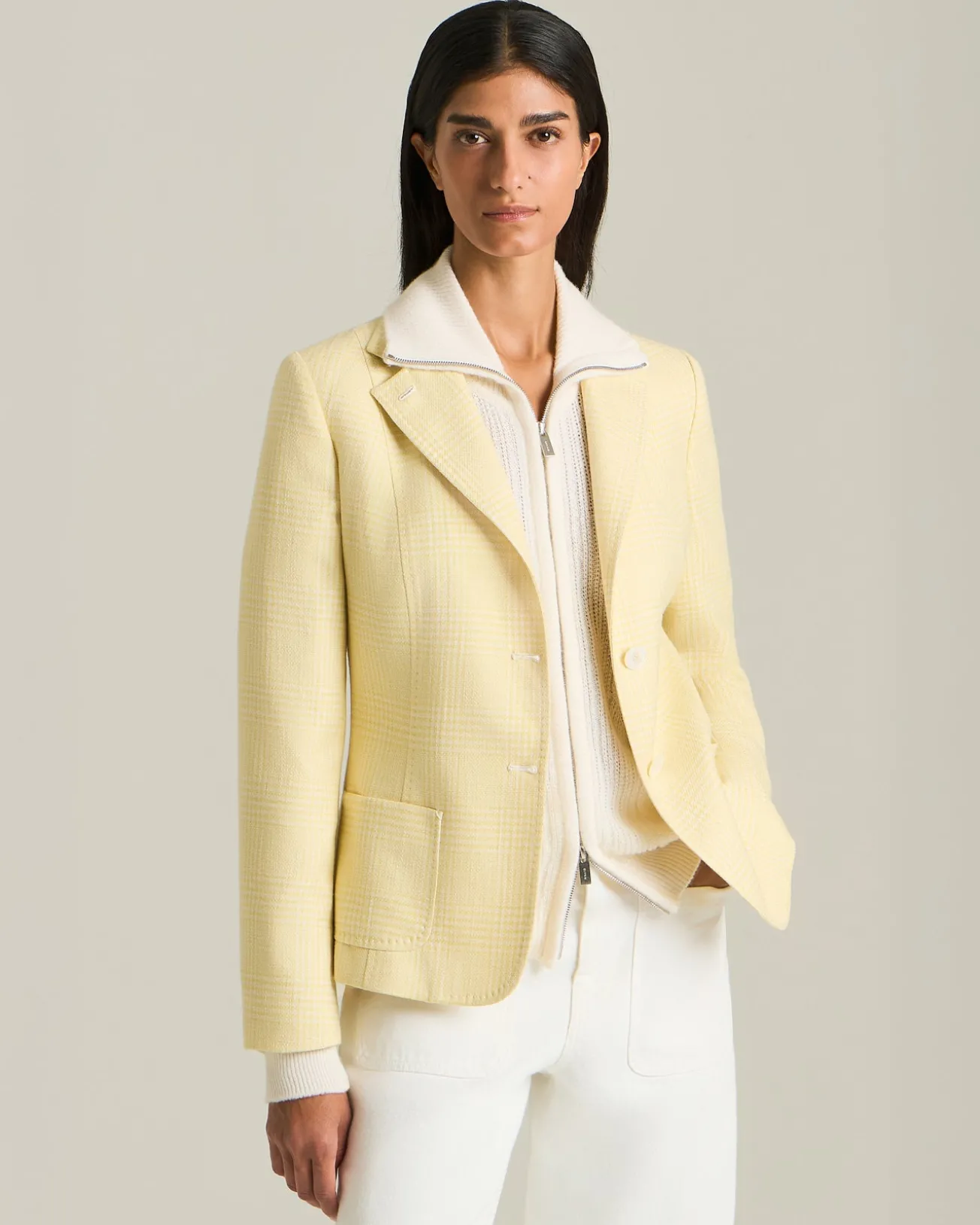 GIACCA BOMBER IN MAGLIA DI CASHMERE, SETA E VISCOSA