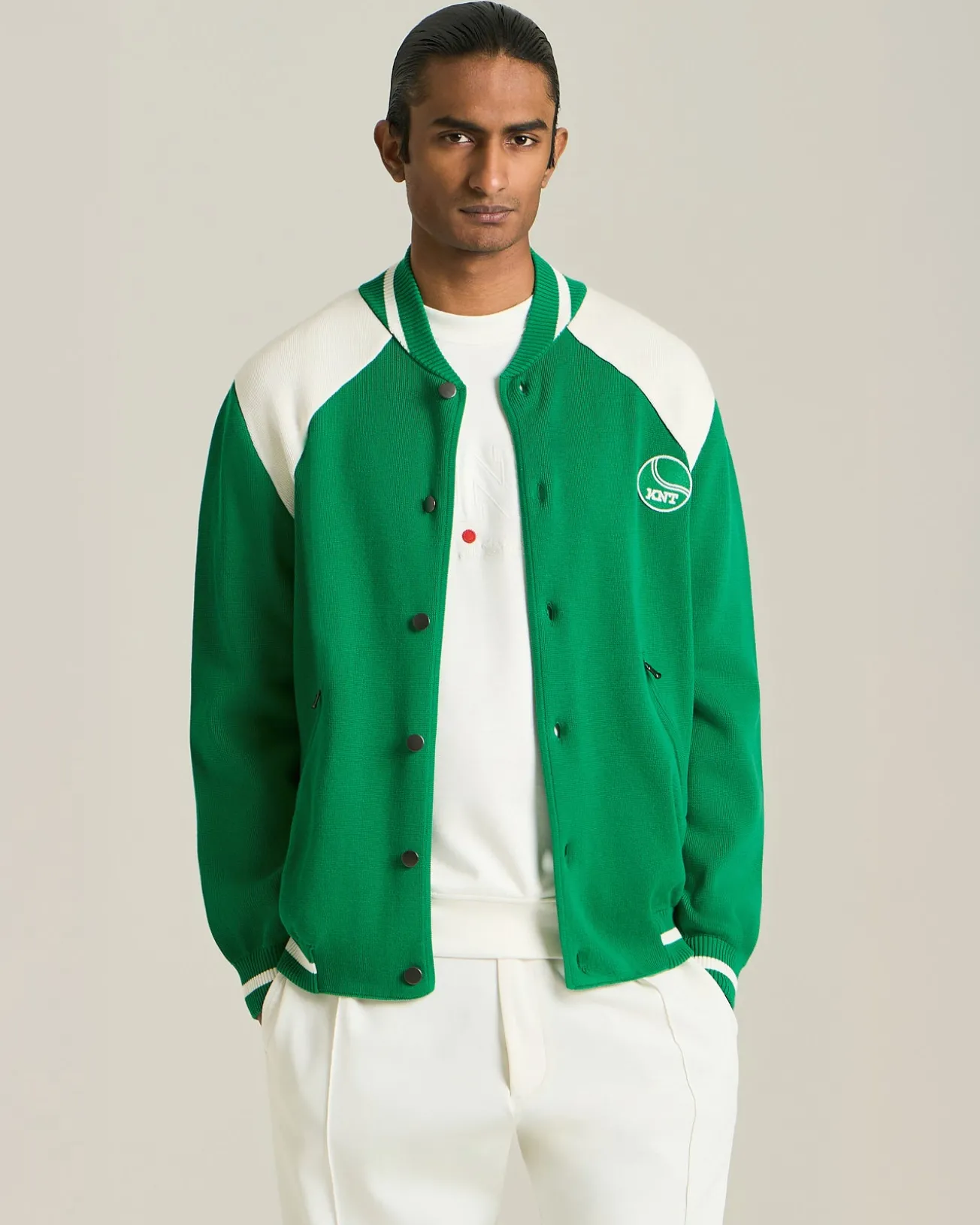GIACCA VARSITY IN COTONE KNT - COLLEZIONE CAPSULE TENNIS