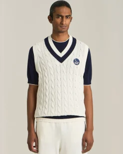 GILET IN MAGLIA DI COTONE KNT - CAPSULE TENNIS