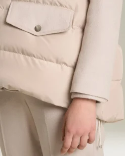 Gilet trapuntato donna in Cashmere idrorepellente