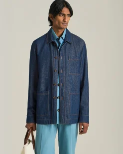 GIUBBOTTO IN DENIM MINERAL WASH