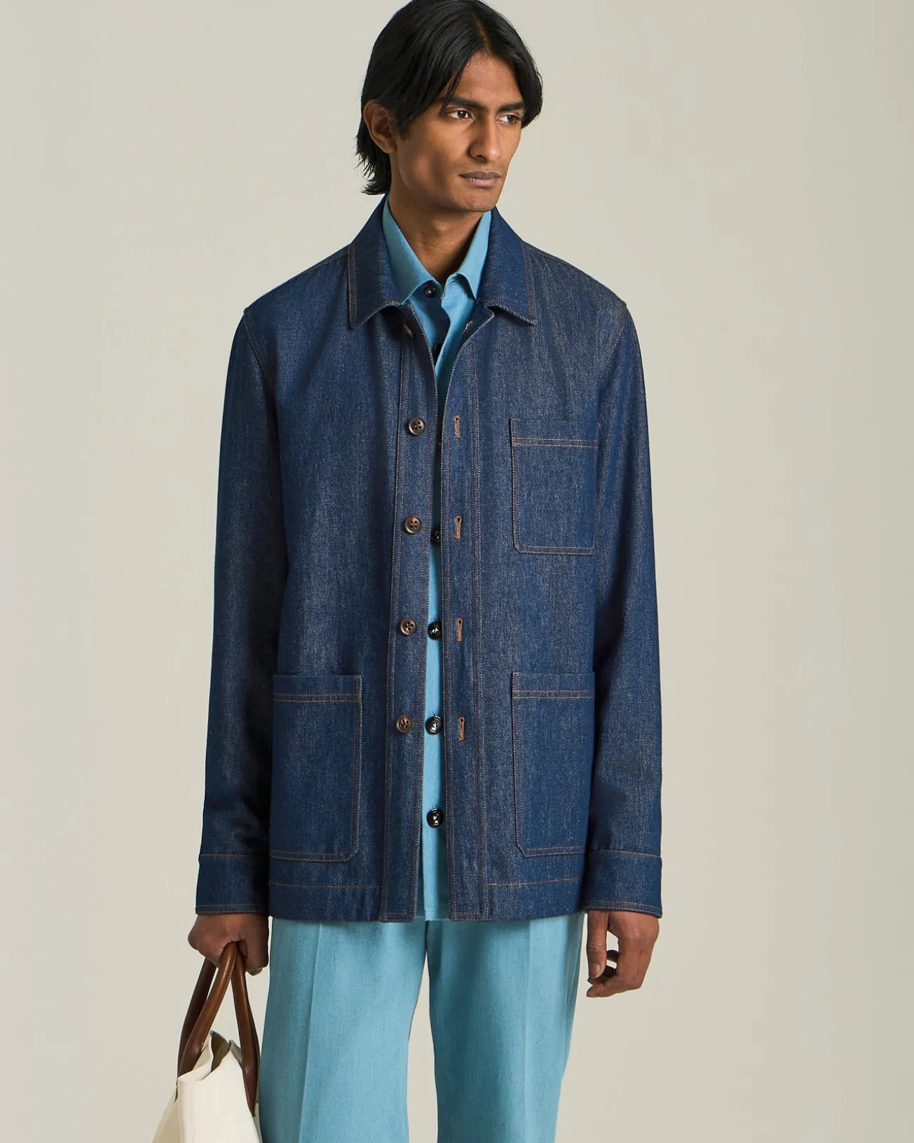 GIUBBOTTO IN DENIM MINERAL WASH