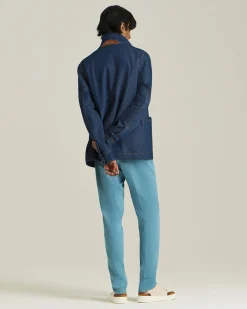 GIUBBOTTO IN DENIM MINERAL WASH