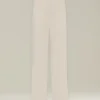 Jeans Sartoriale donna wide leg beige