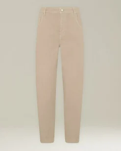 Jeans sartoriali Mum fit beige