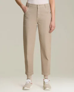 Jeans sartoriali Mum fit beige