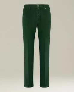 Jeans uomo Sartoriale in Denim e Cashmere verde pino