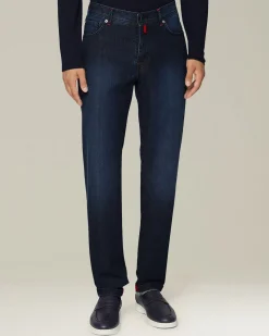 Jeans uomo Sartoriale in Denim e Cashmere indaco