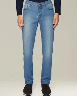 Jeans uomo Sartoriale in Denim e Cashmere sabbia