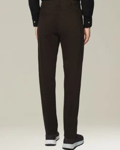 Jeans uomo Sartoriale in Denim e Cashmere marrone