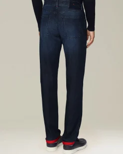Jeans uomo Sartoriale in Denim e Cashmere indaco