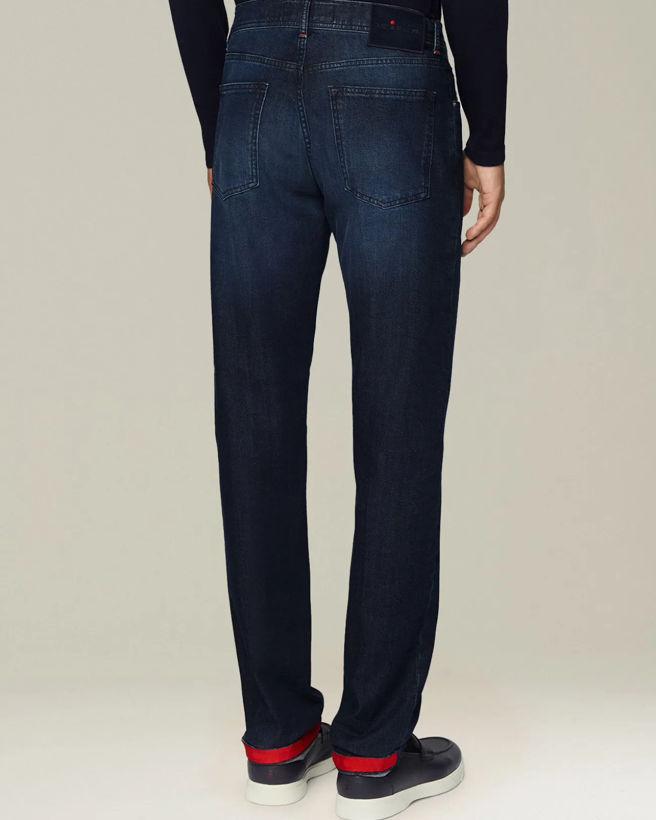 Jeans uomo Sartoriale in Denim e Cashmere indaco