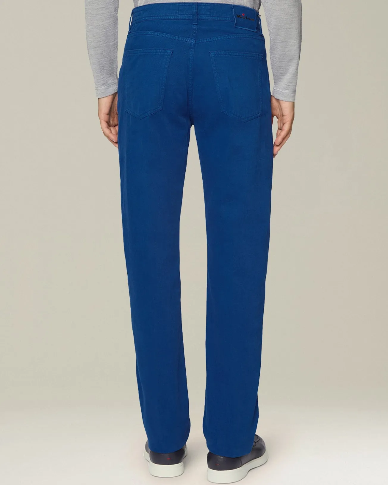 Jeans uomo Sartoriale in Denim e Cashmere bluette