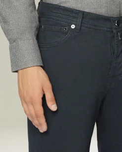 Jeans uomo Sartoriale in Denim e Cashmere blu scuro