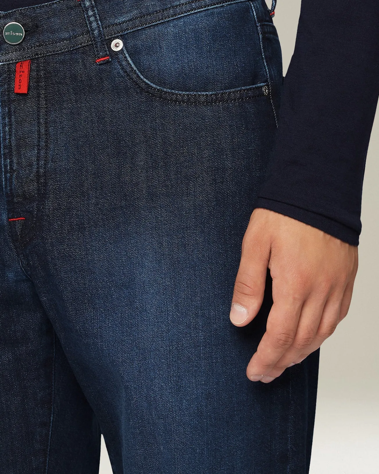 Jeans uomo Sartoriale in Denim e Cashmere indaco