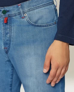 Jeans uomo Sartoriale in Denim e Cashmere sabbia