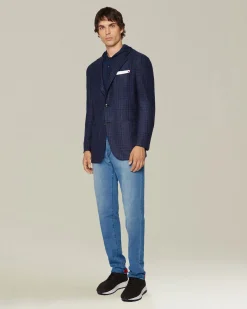 Jeans uomo Sartoriale in Denim e Cashmere sabbia