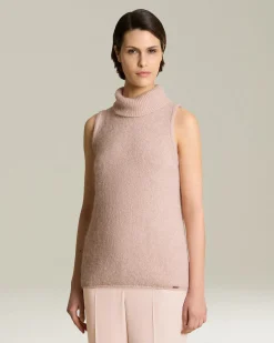 Lupetto smanicato in Alpaca Sleeveless
