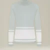 MAGLIA COLLO ALTO COLOUR-BLOCK IN CASHMERE E SETA