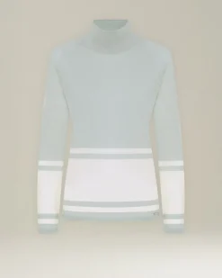 MAGLIA COLLO ALTO COLOUR-BLOCK IN CASHMERE E SETA