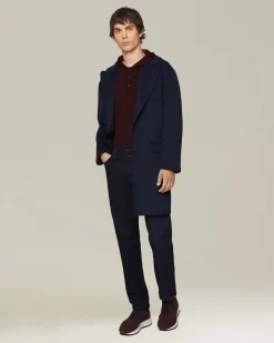 Maglia con cappuccio in cashmere e seta bourdeaux