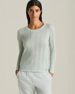 MAGLIA TRAFORATA IN CASHMERE E SETA