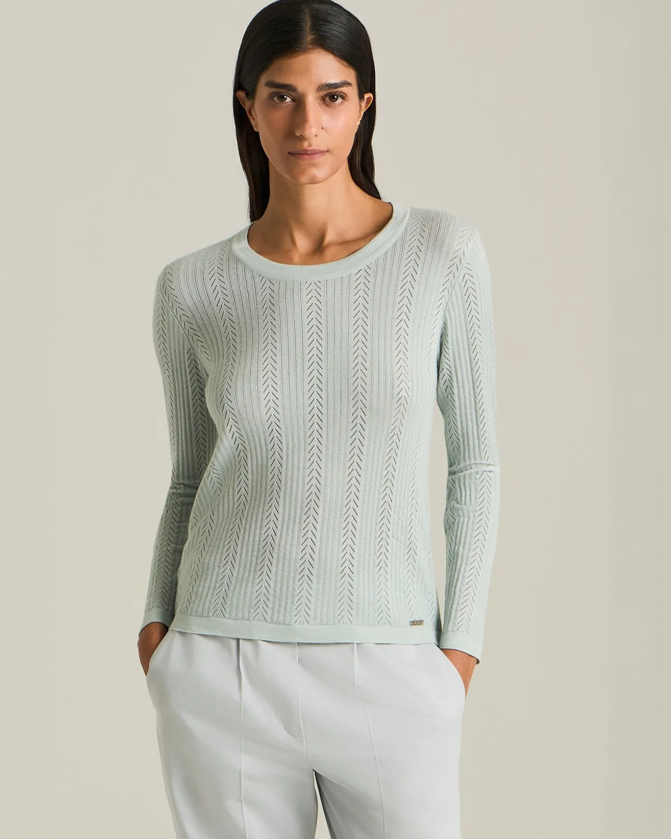 MAGLIA TRAFORATA IN CASHMERE E SETA