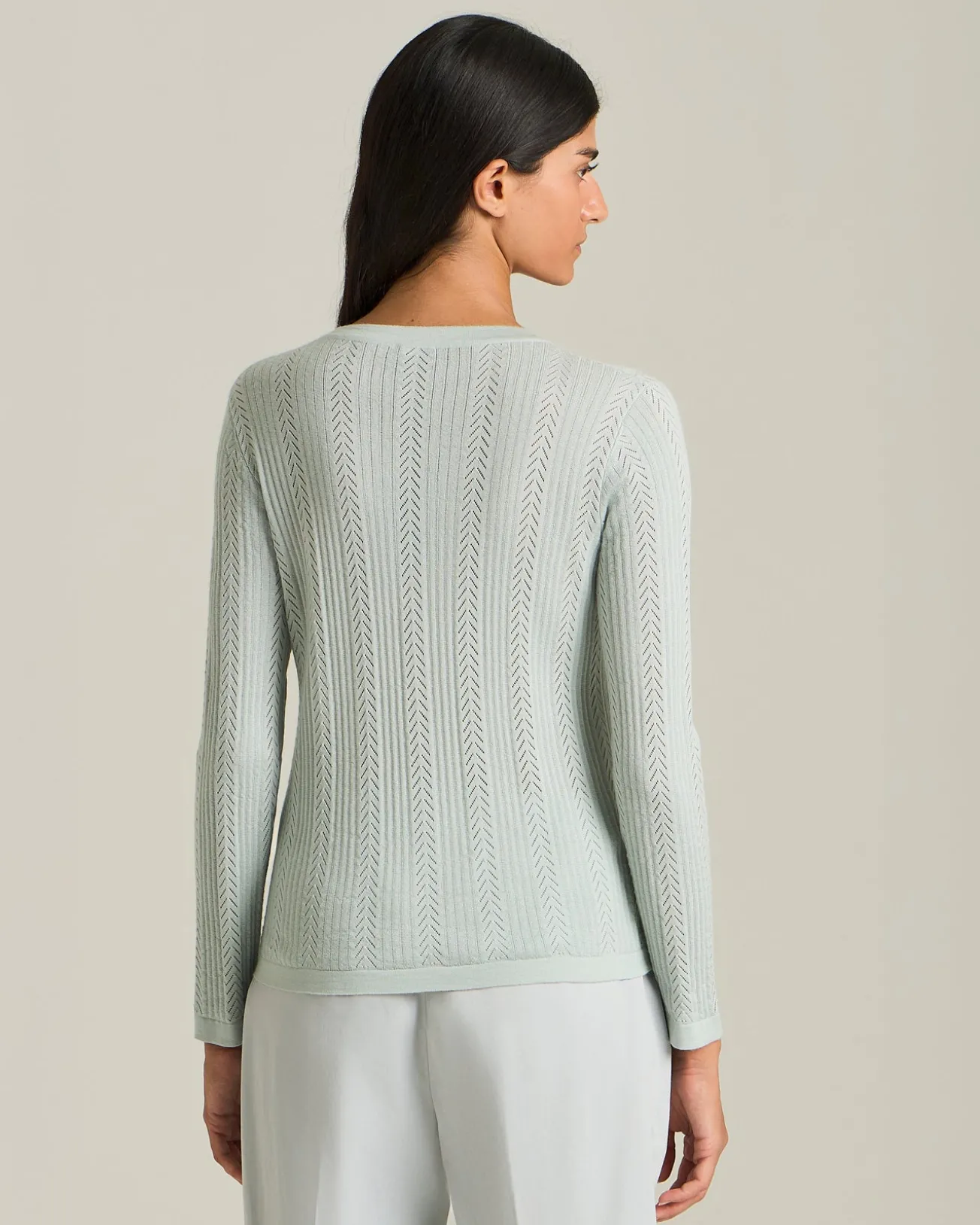 MAGLIA TRAFORATA IN CASHMERE E SETA