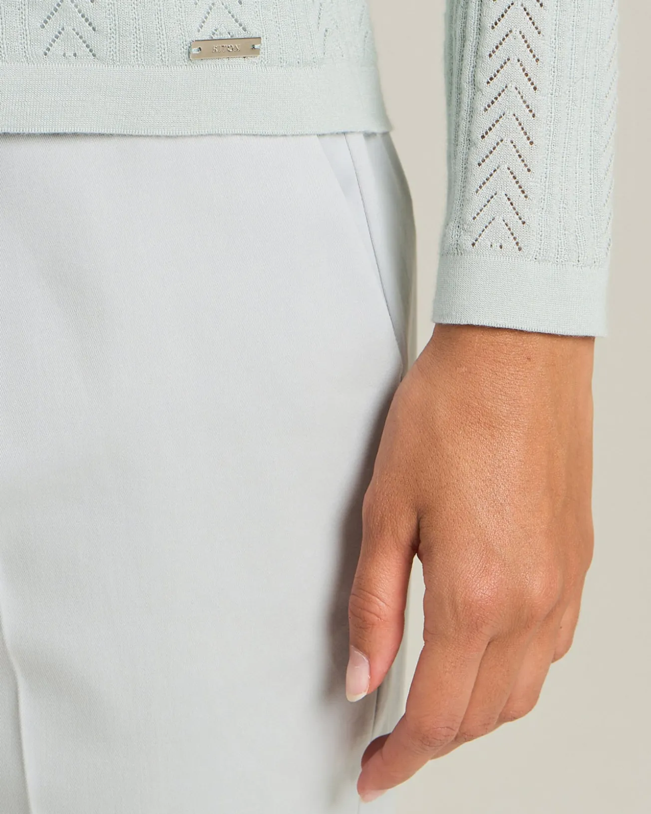 MAGLIA TRAFORATA IN CASHMERE E SETA