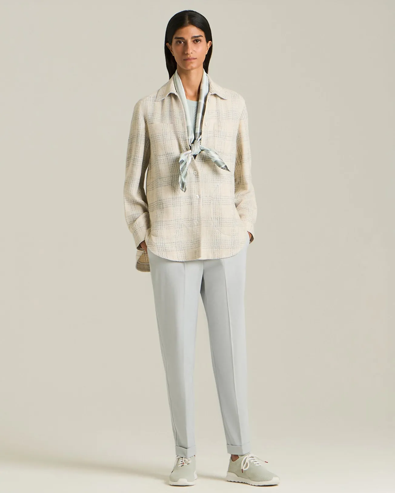 MAGLIA TRAFORATA IN CASHMERE E SETA