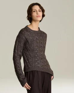 Maglione Treccia in Cashmere e Seta