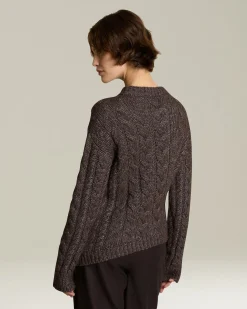 Maglione Treccia in Cashmere e Seta