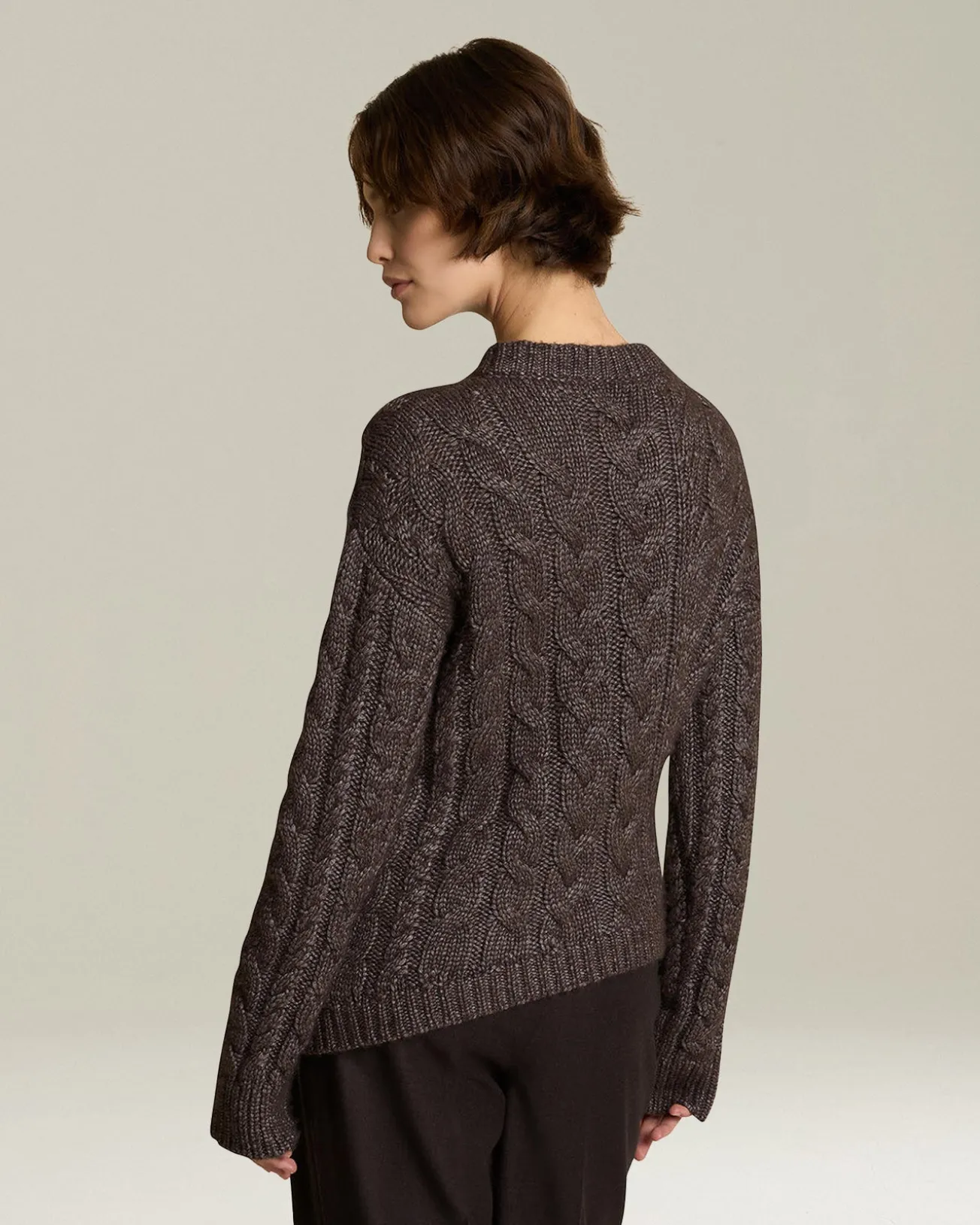Maglione Treccia in Cashmere e Seta