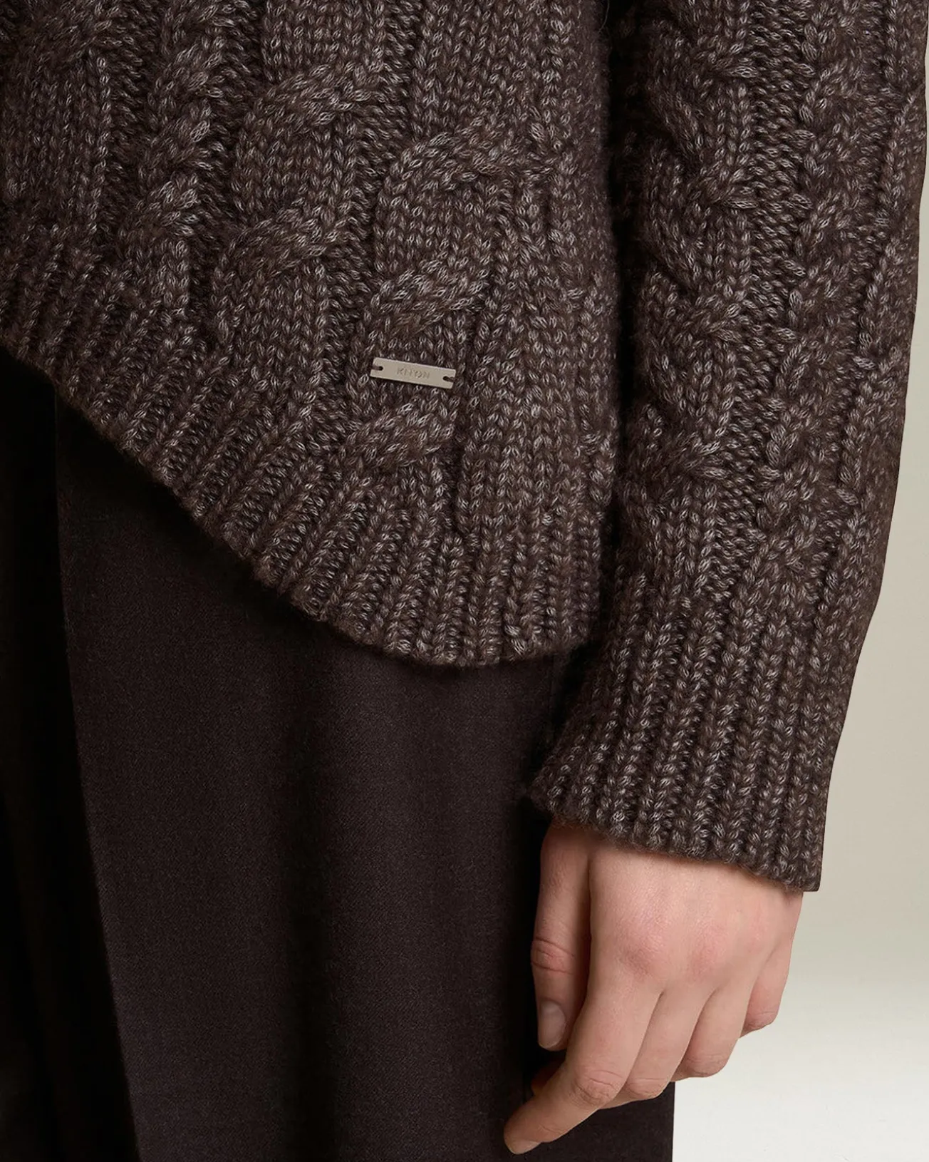 Maglione Treccia in Cashmere e Seta