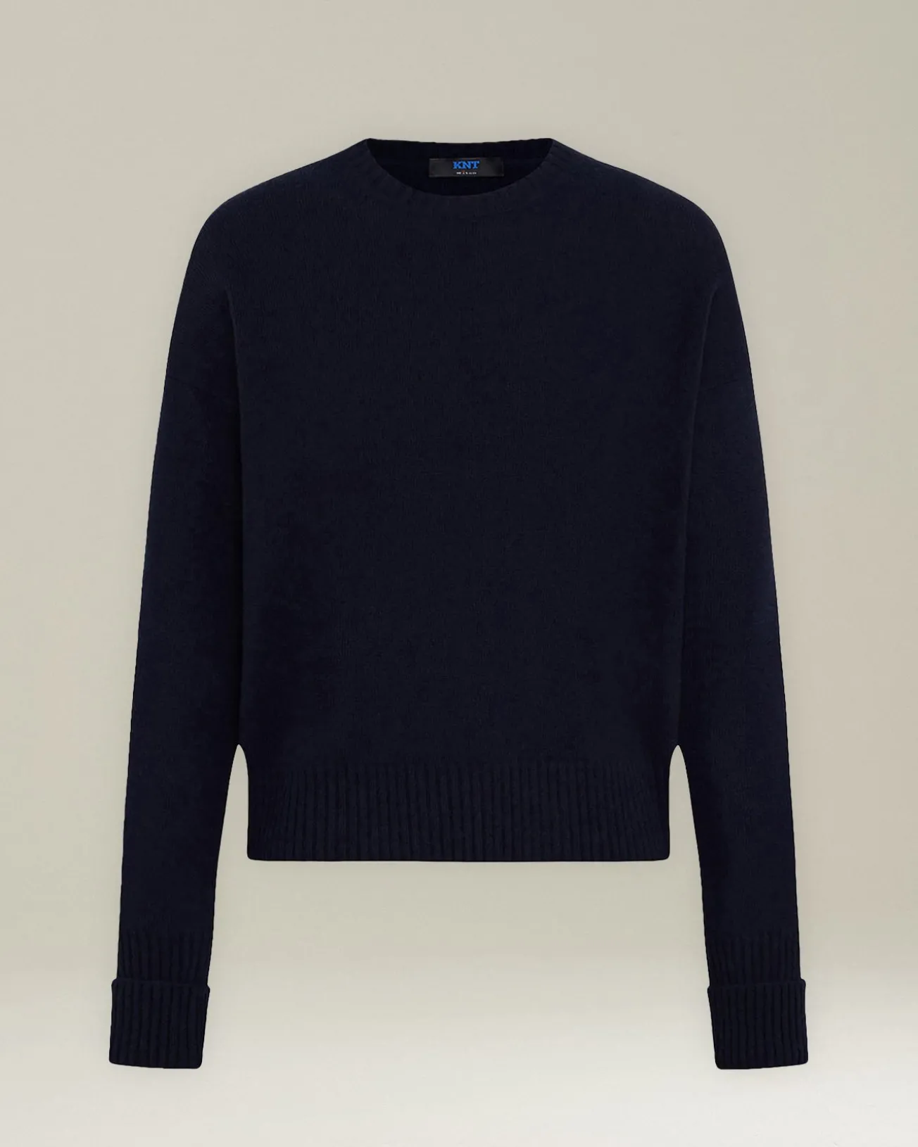 Maglione uomo girocollo Leisure in Lana vergine blu