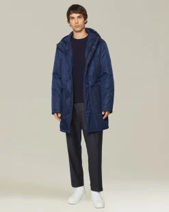 Maglione uomo girocollo Leisure in Lana vergine blu