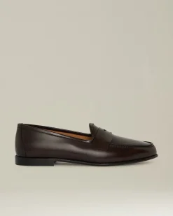 Mocassino uomo classico in vitello spazzolato testa di moro