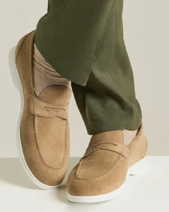Mocassino uomo Scamosciato beige