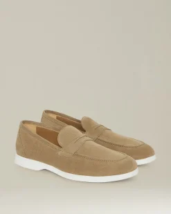 Mocassino uomo Scamosciato beige
