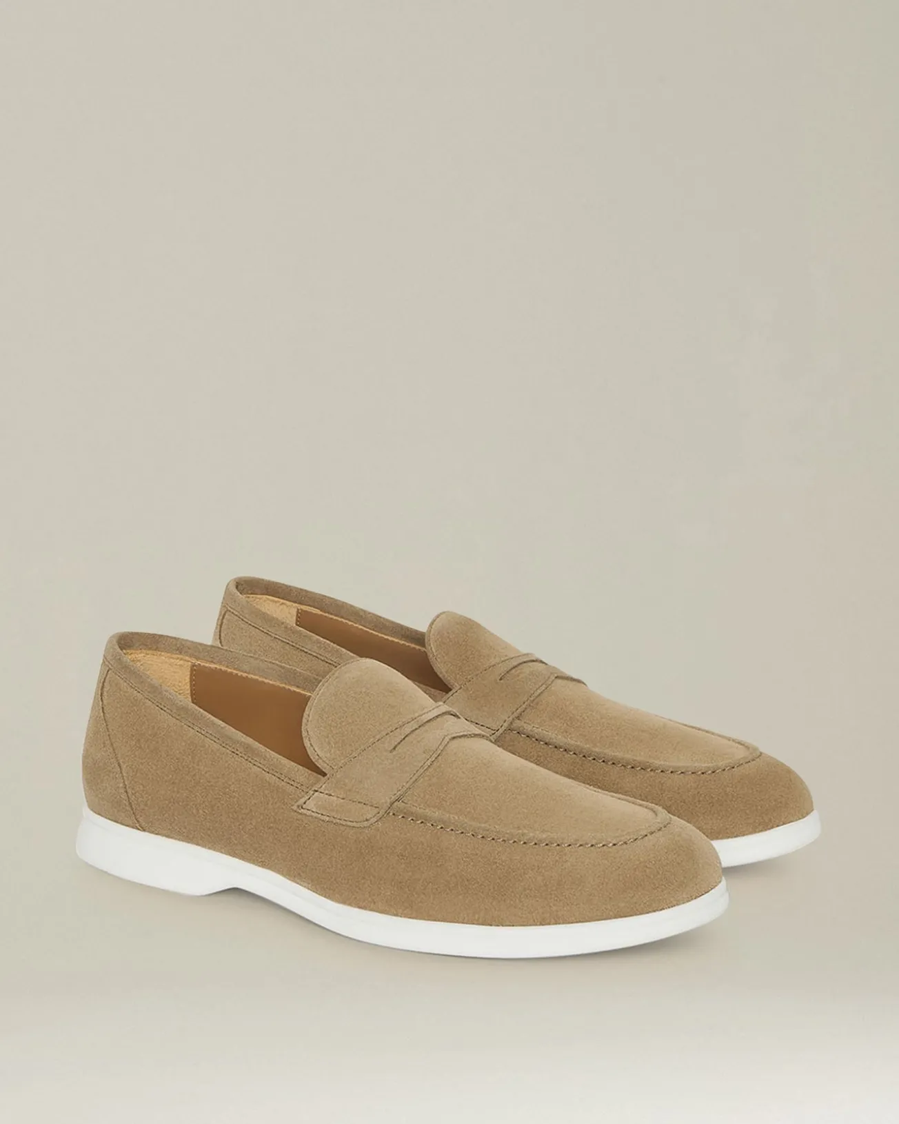 Mocassino uomo Scamosciato beige