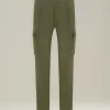 Pantalone Cargo In Lino E Lana