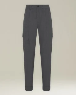 Pantalone Cargo uomo grigio 100% Lana
